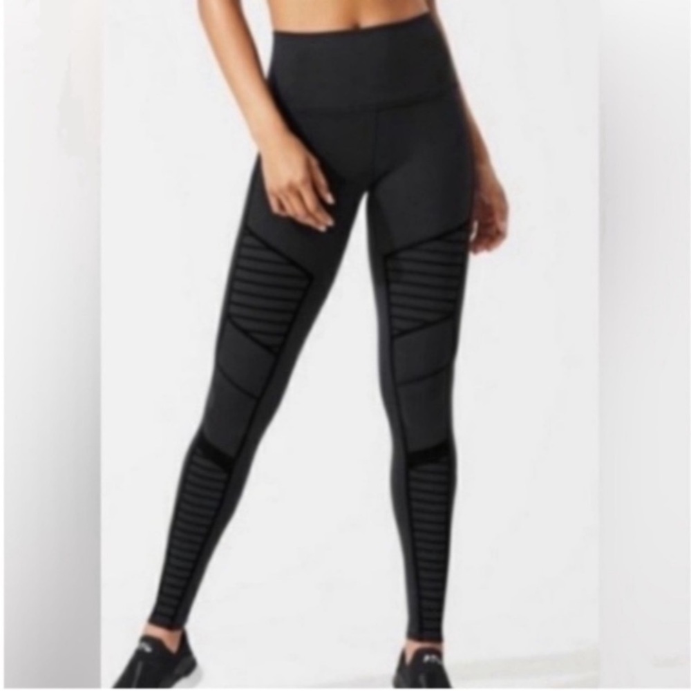 ALO Yoga Black High-Waist Paneled Leggings